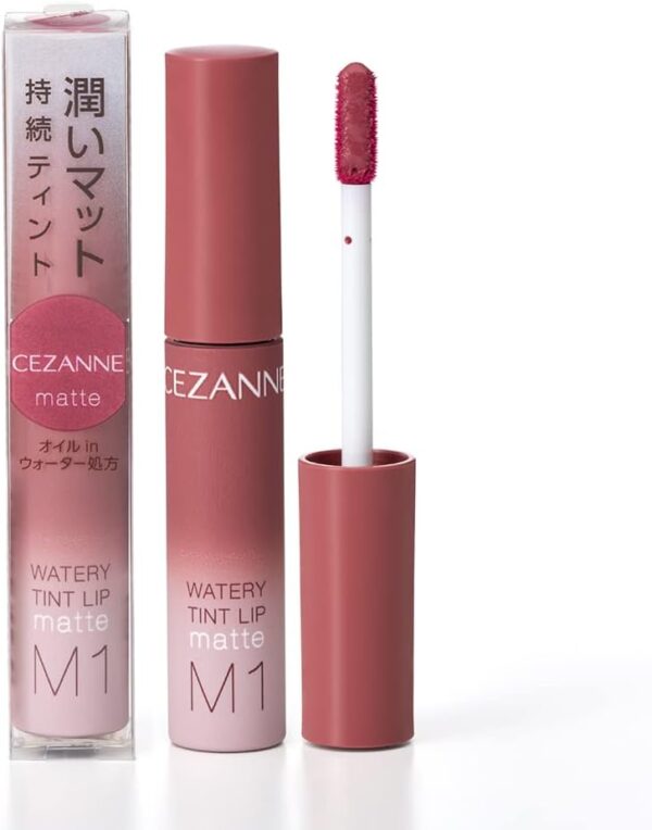 Cezanne Watery Tint Trip Mat M1 Dusty Rose 4.0g Tint Formula Mat Lip