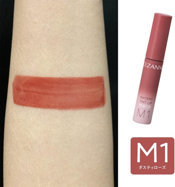 Cezanne Watery Tint Trip Mat M1 Dusty Rose 4.0g Tint Formula Mat Lip - Image 6